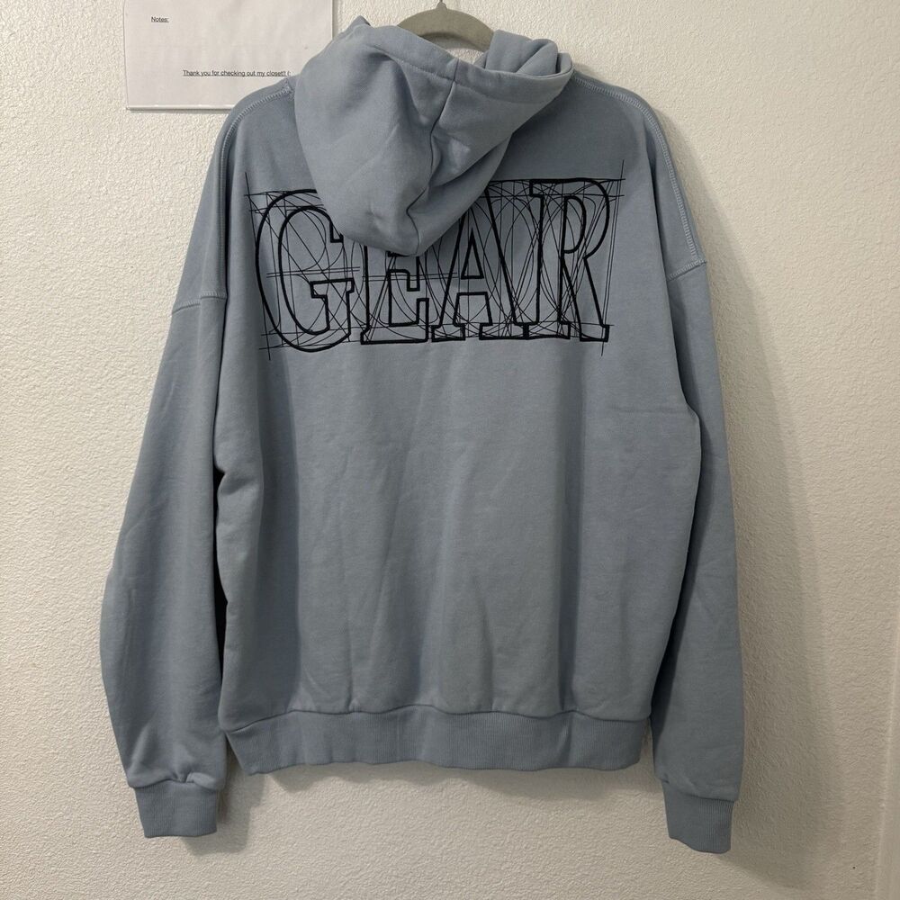 RawGear Hoodie Medium Baby Blue Bradley Martyn Fitness Gym Zoo Culture Casual‎ - Picture 3 of 5